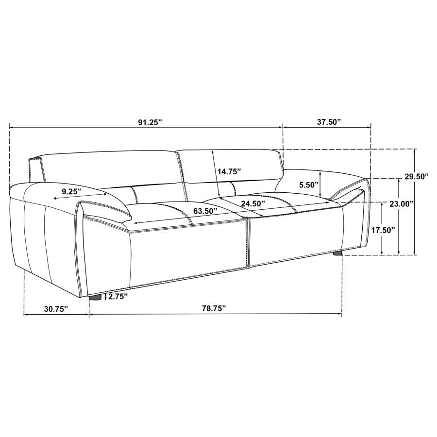 Buxton Top Grain Leather Upholstered Sofa or Loveseat or Sofa + Loveseat Orange