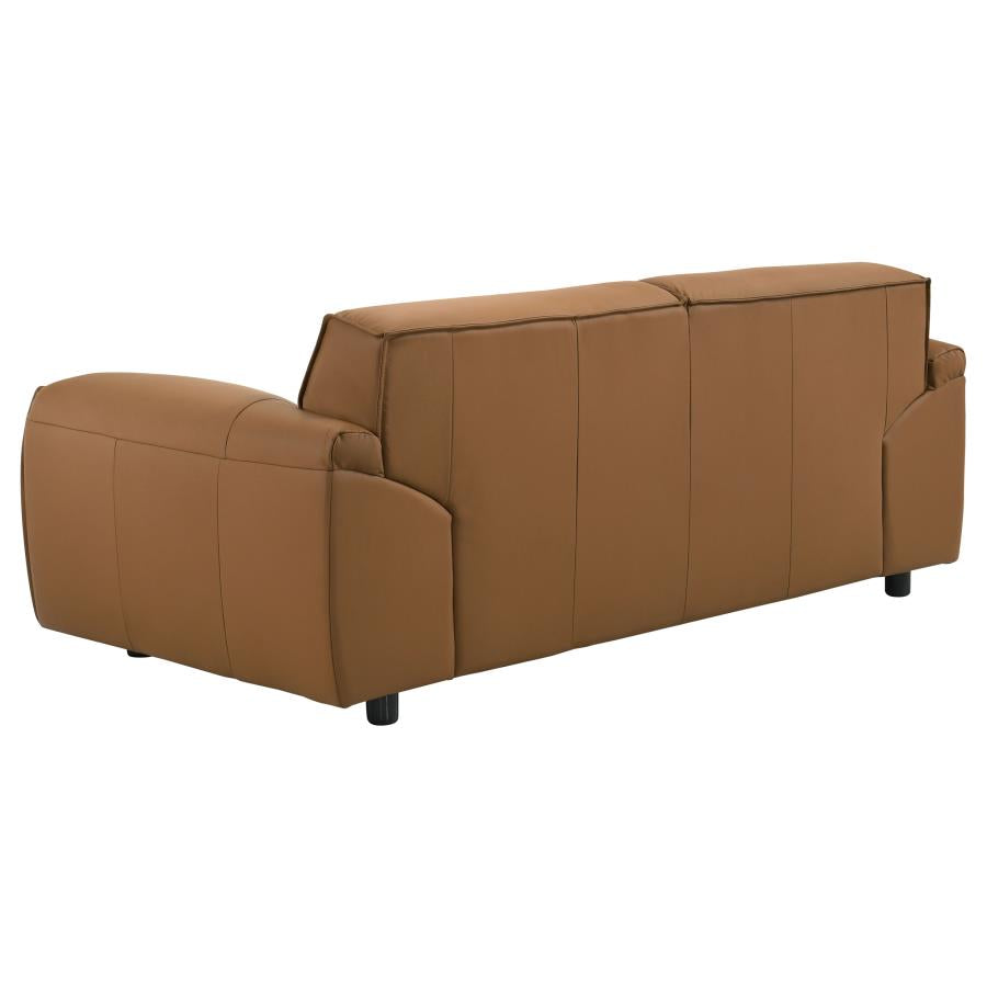 Buxton Top Grain Leather Upholstered Sofa or Loveseat or Sofa + Loveseat Orange