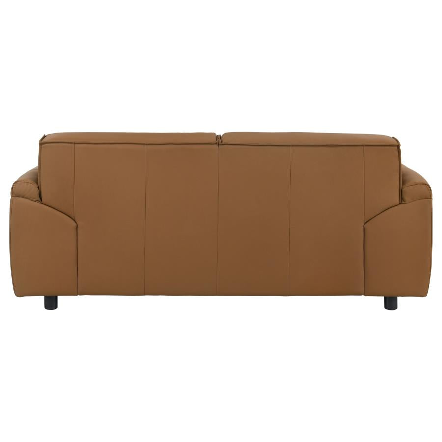 Buxton Top Grain Leather Upholstered Sofa or Loveseat or Sofa + Loveseat Orange