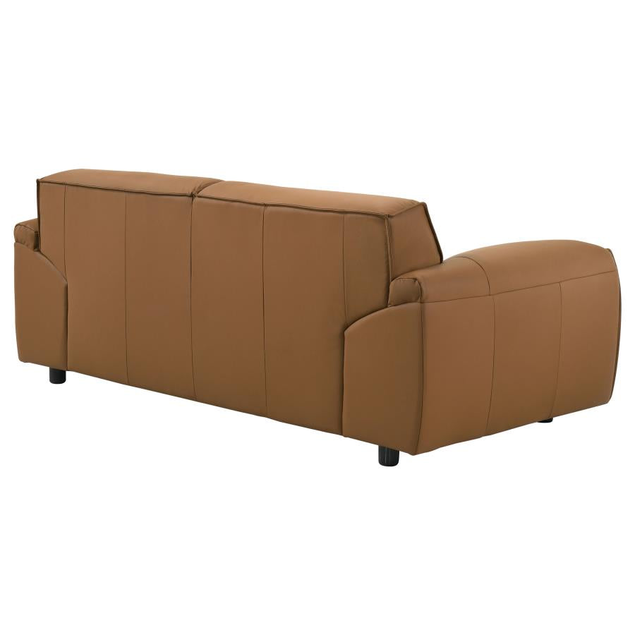 Buxton Top Grain Leather Upholstered Sofa or Loveseat or Sofa + Loveseat Orange