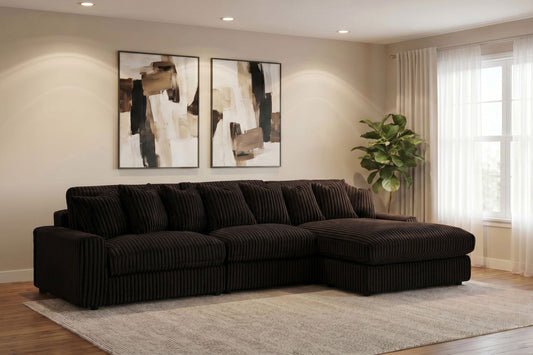 Blaine Upholstered Reversible Chaise Sectional Sofa Chocolate 509879-SET
