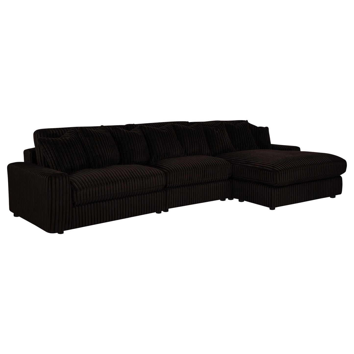 Blaine Upholstered Reversible Chaise Sectional Sofa Chocolate 509879-SET