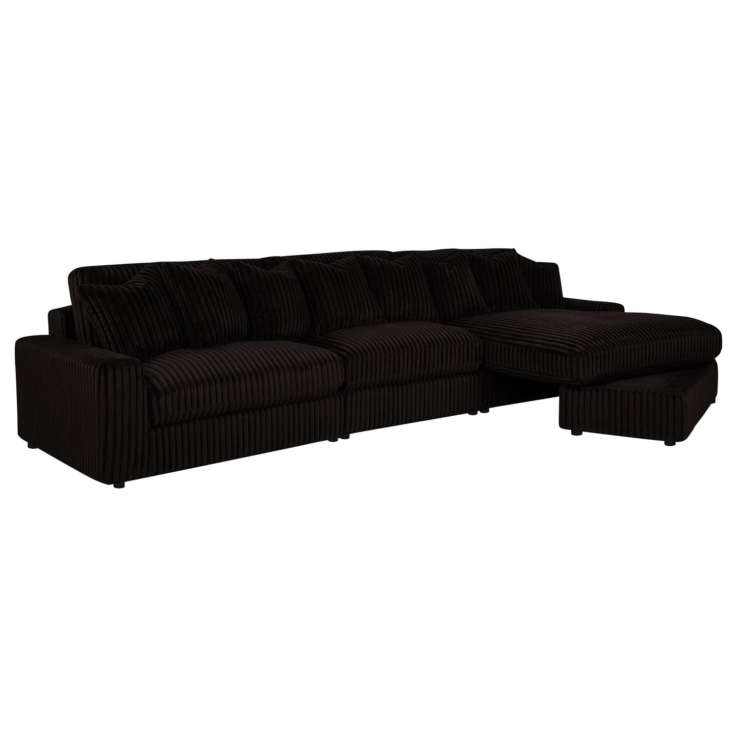 Blaine Upholstered Reversible Chaise Sectional Sofa Chocolate 509879-SET