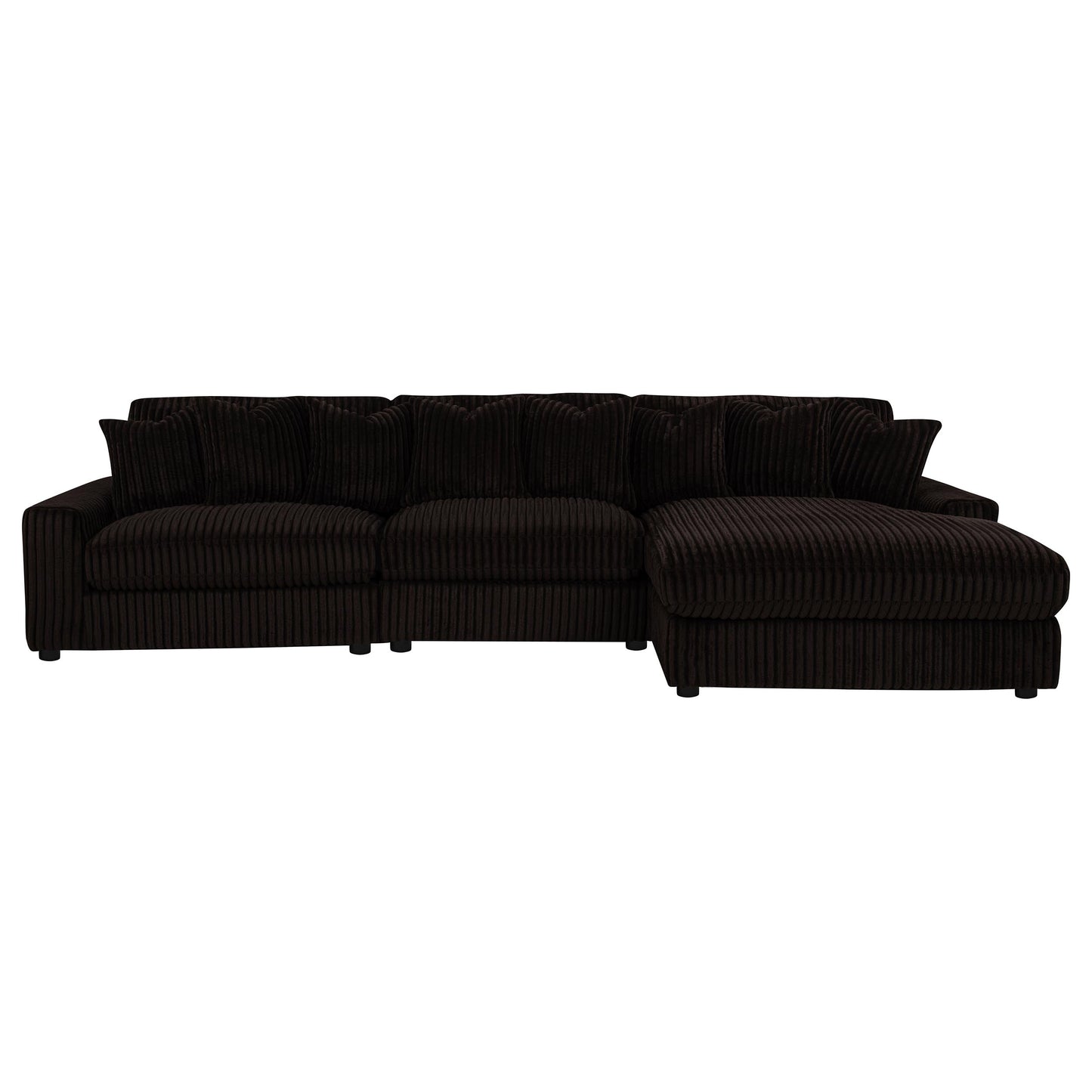 Blaine Upholstered Reversible Chaise Sectional Sofa Chocolate 509879-SET