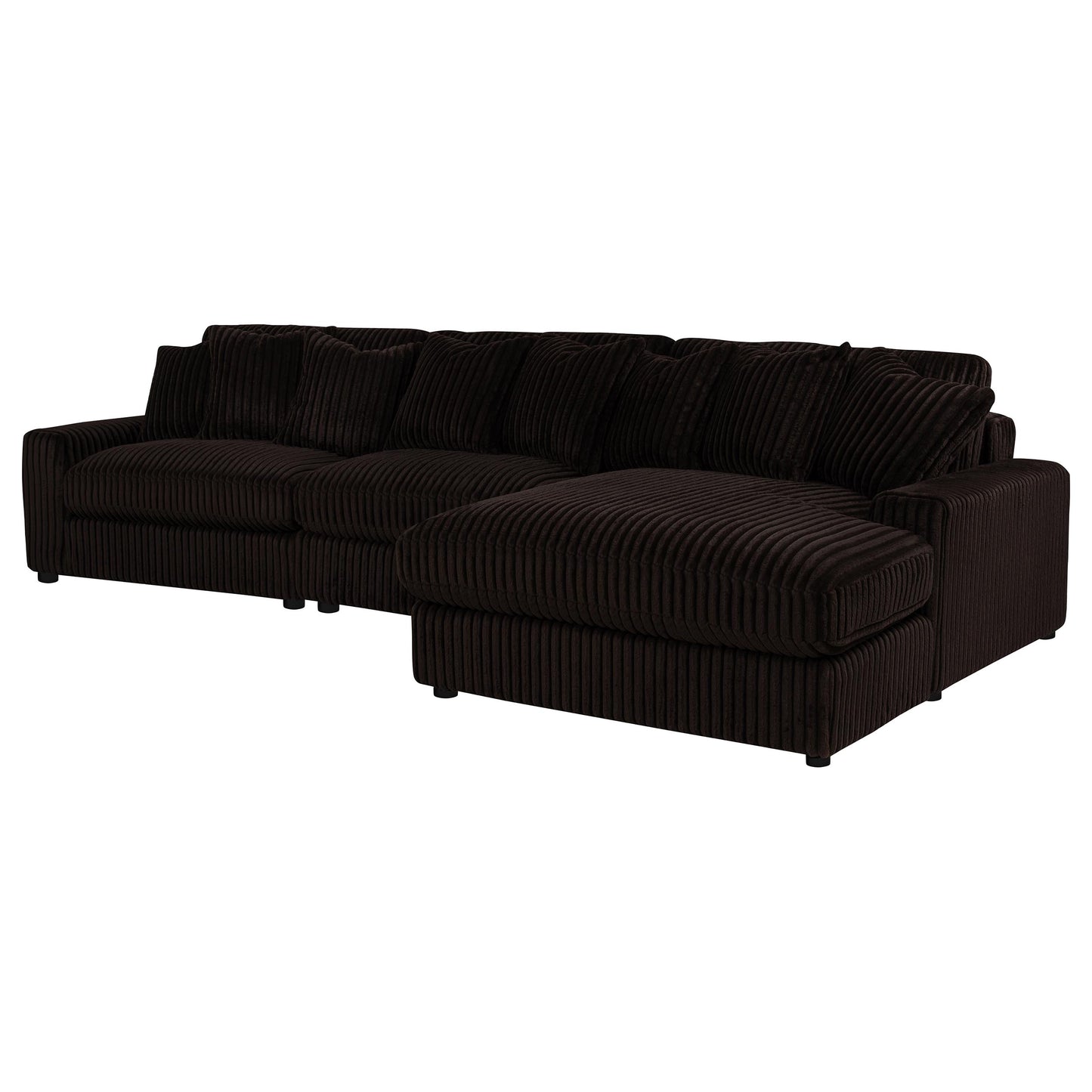 Blaine Upholstered Reversible Chaise Sectional Sofa Chocolate 509879-SET