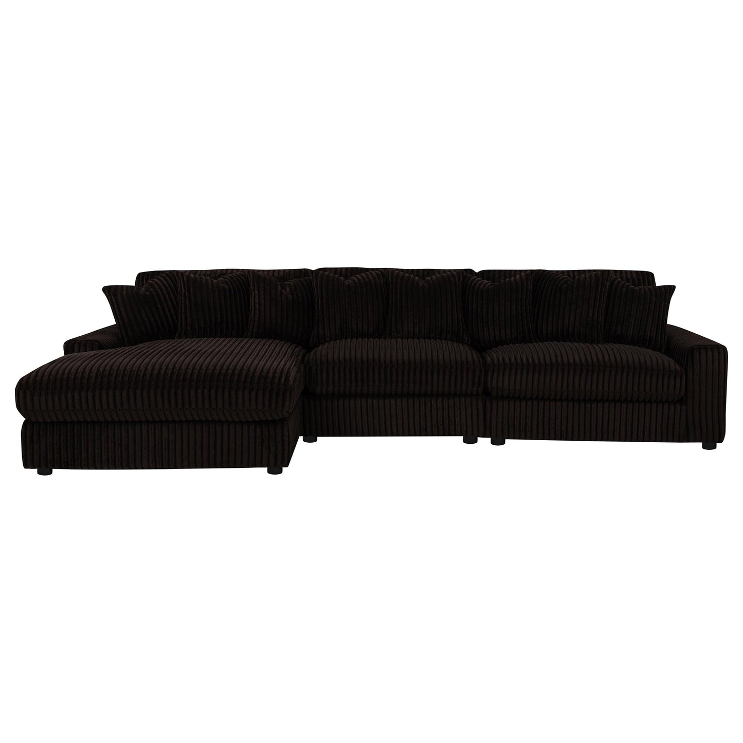 Blaine Upholstered Reversible Chaise Sectional Sofa Chocolate 509879-SET