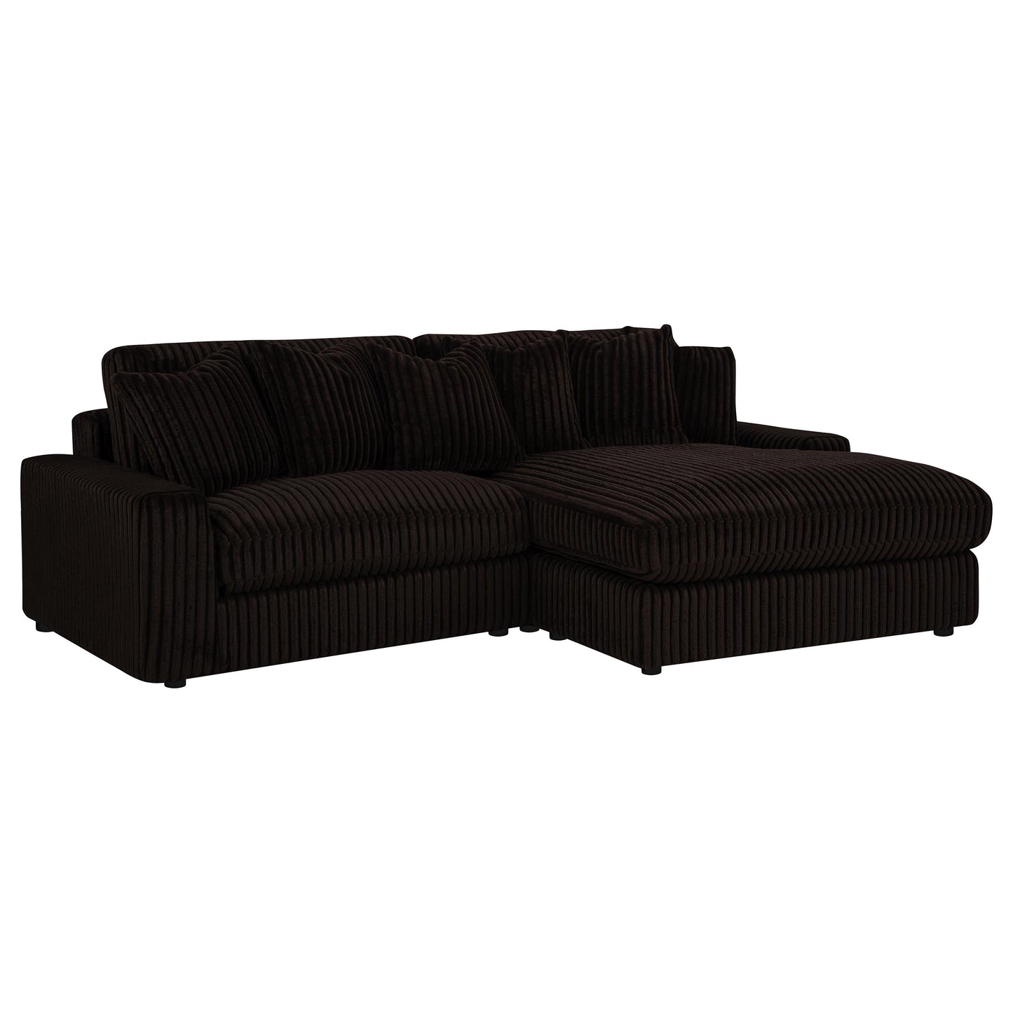 Blaine Upholstered Reversible Chaise Sectional Sofa Chocolate 509879