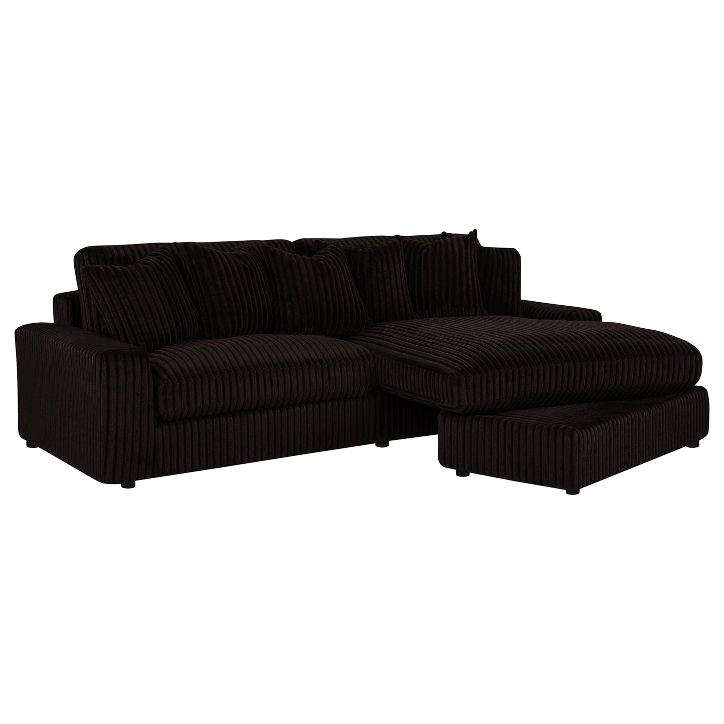 Blaine Upholstered Reversible Chaise Sectional Sofa Chocolate 509879