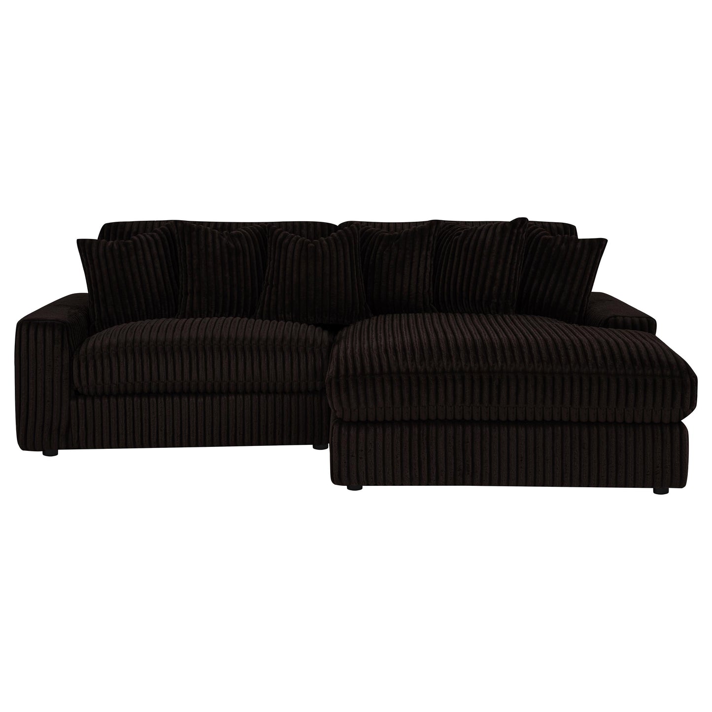 Blaine Upholstered Reversible Chaise Sectional Sofa Chocolate 509879