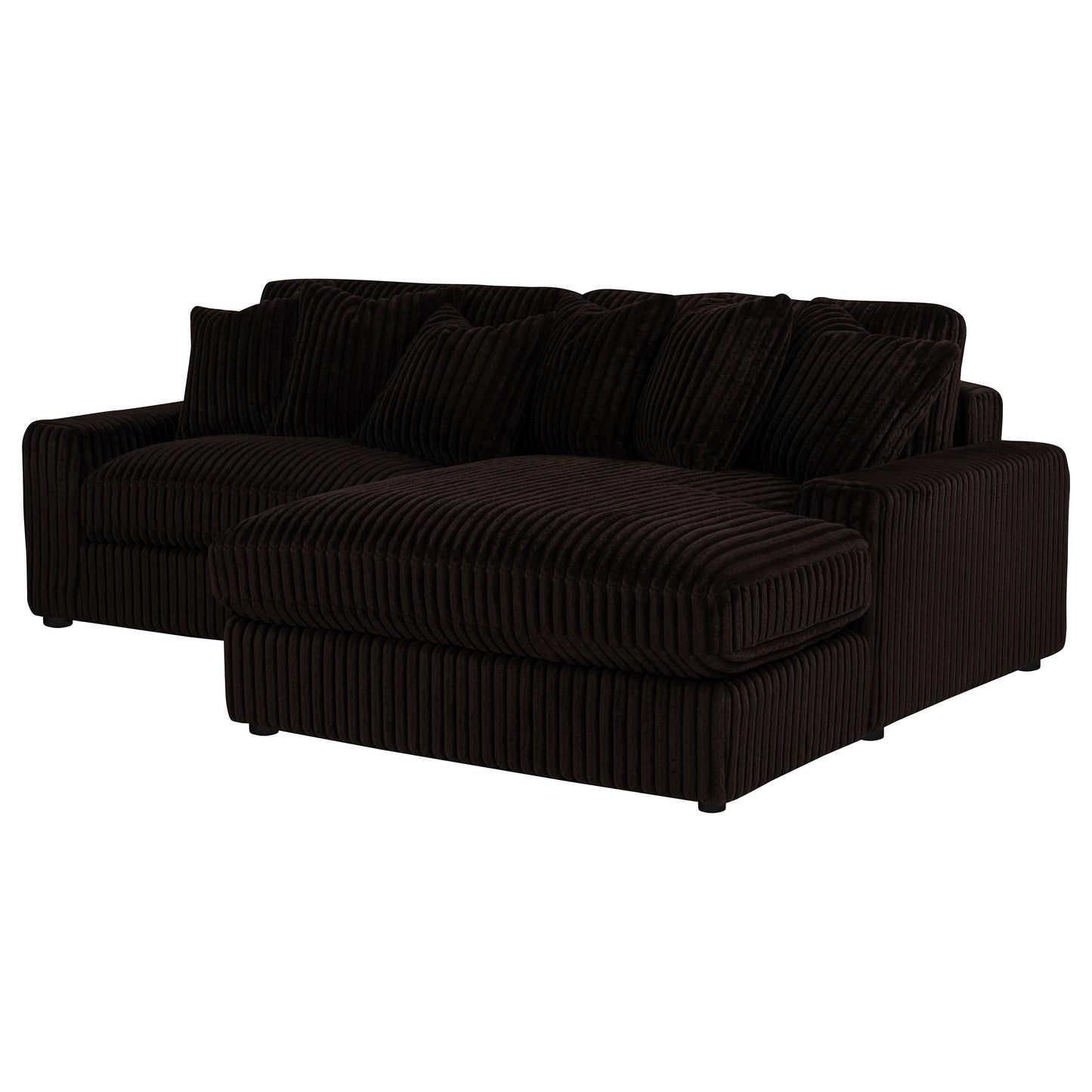Blaine Upholstered Reversible Chaise Sectional Sofa Chocolate 509879