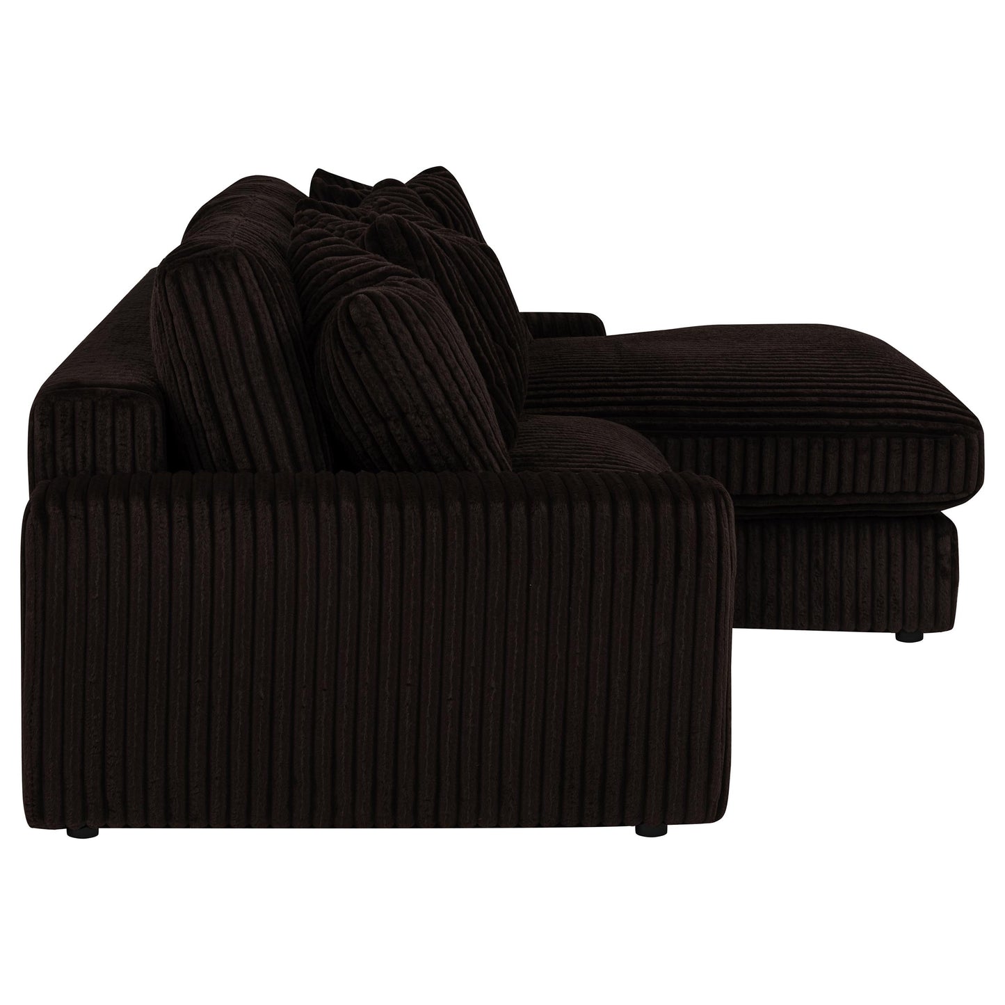 Blaine Upholstered Reversible Chaise Sectional Sofa Chocolate 509879