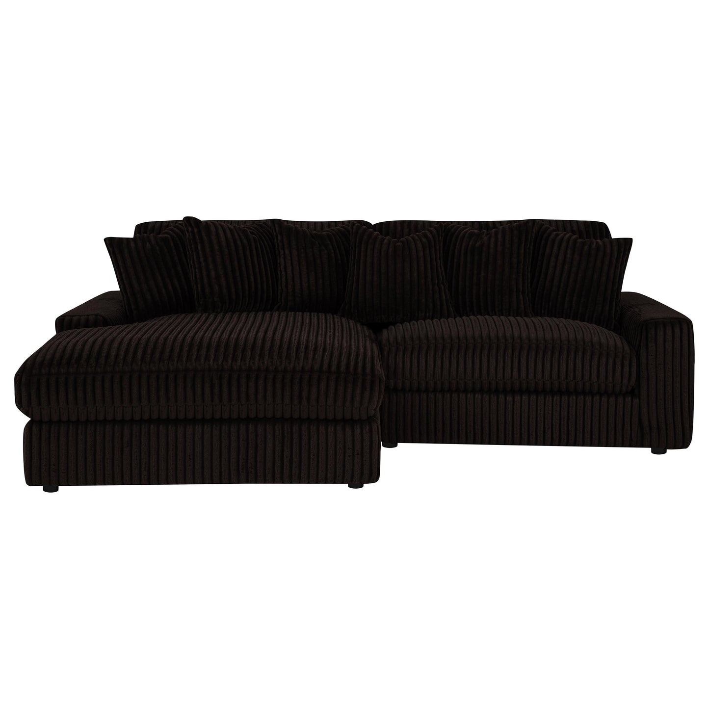 Blaine Upholstered Reversible Chaise Sectional Sofa Chocolate 509879