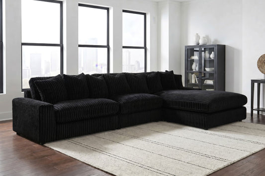 Blaine Upholstered Reversible Chaise Sectional Sofa Black 509889-SET