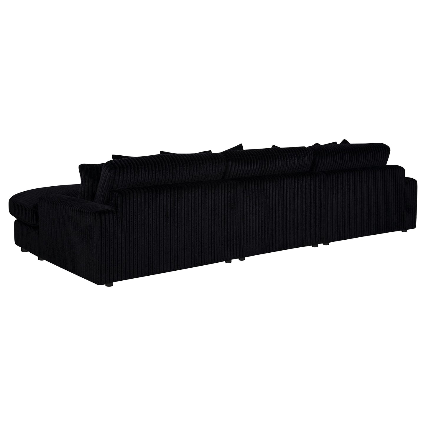 Blaine Upholstered Reversible Chaise Sectional Sofa Black 509889-SET
