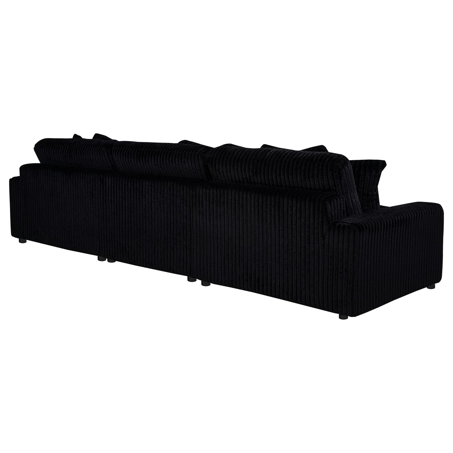 Blaine Upholstered Reversible Chaise Sectional Sofa Black 509889-SET