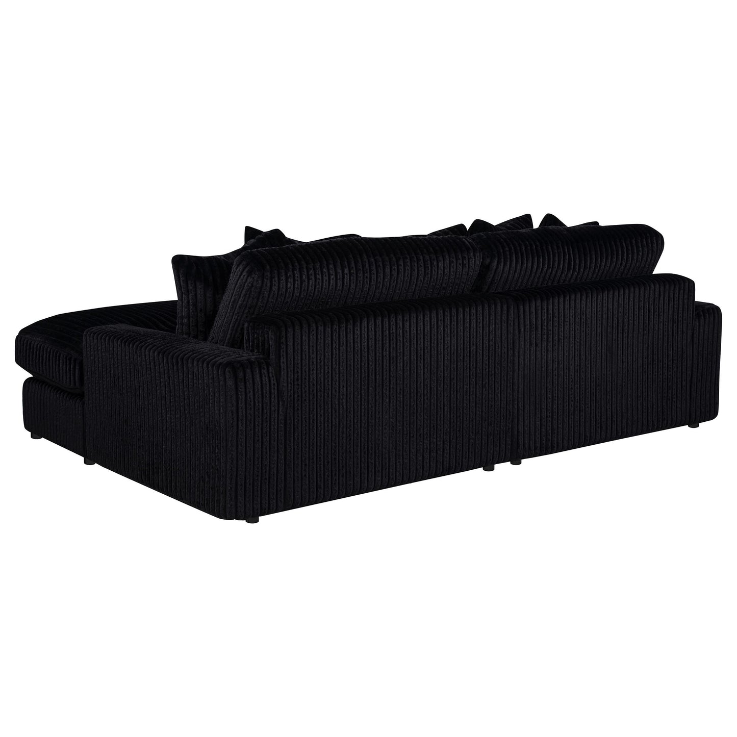 Blaine Upholstered Reversible Chaise Sectional Sofa Black 509889