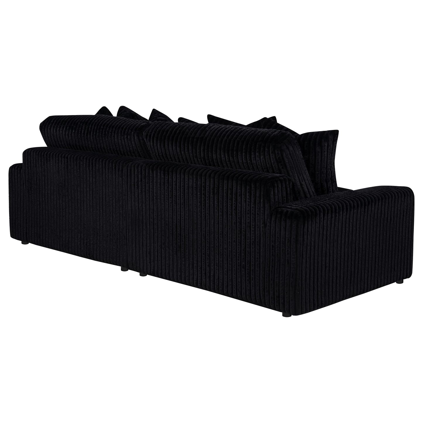 Blaine Upholstered Reversible Chaise Sectional Sofa Black 509889