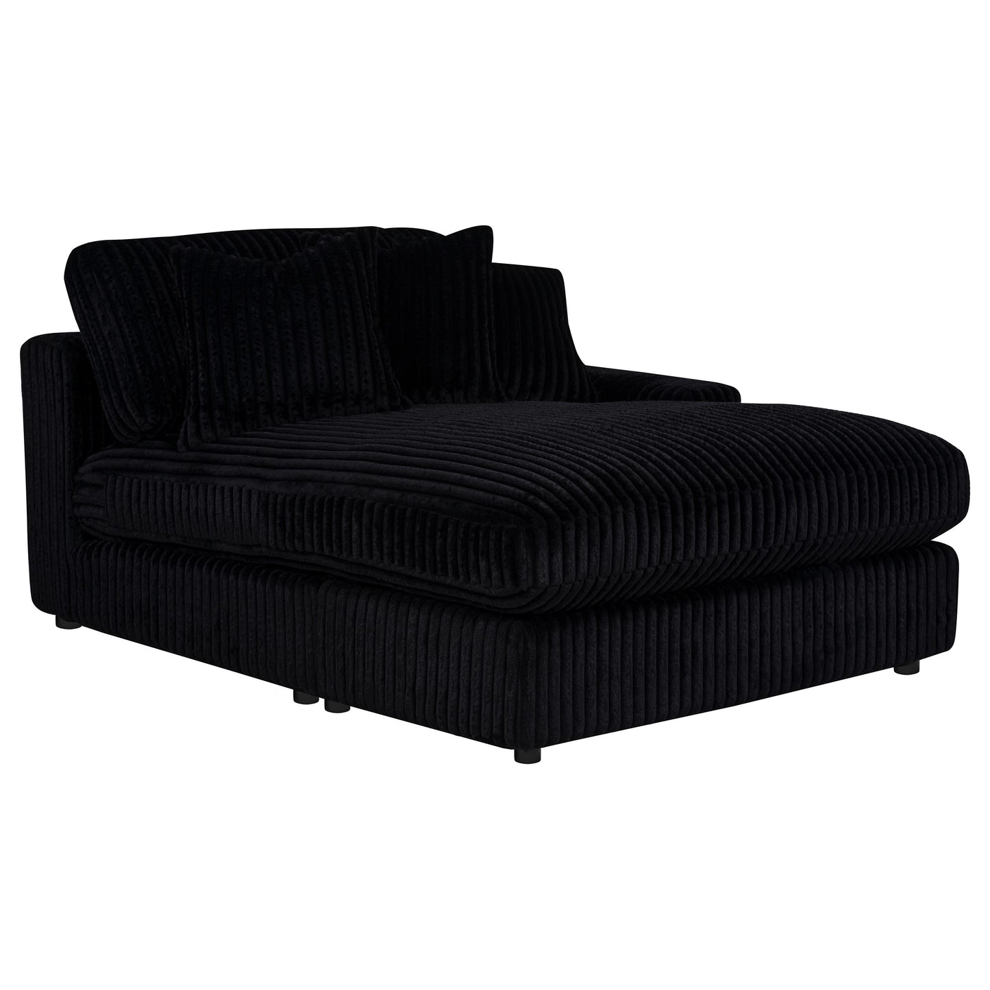 Blaine Upholstered Reversible Chaise Sectional Sofa Black 509889