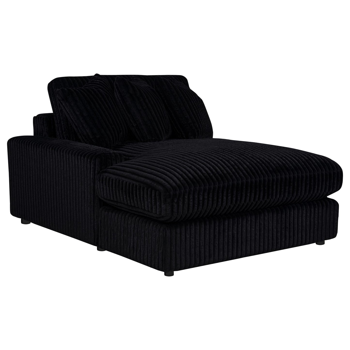 Blaine Upholstered Reversible Chaise Sectional Sofa Black 509889