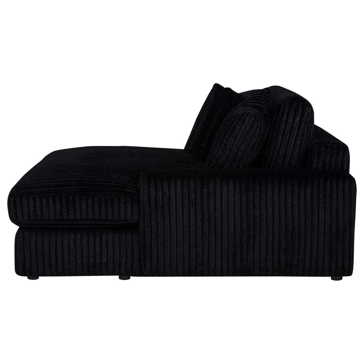 Blaine Upholstered Reversible Chaise Sectional Sofa Black 509889