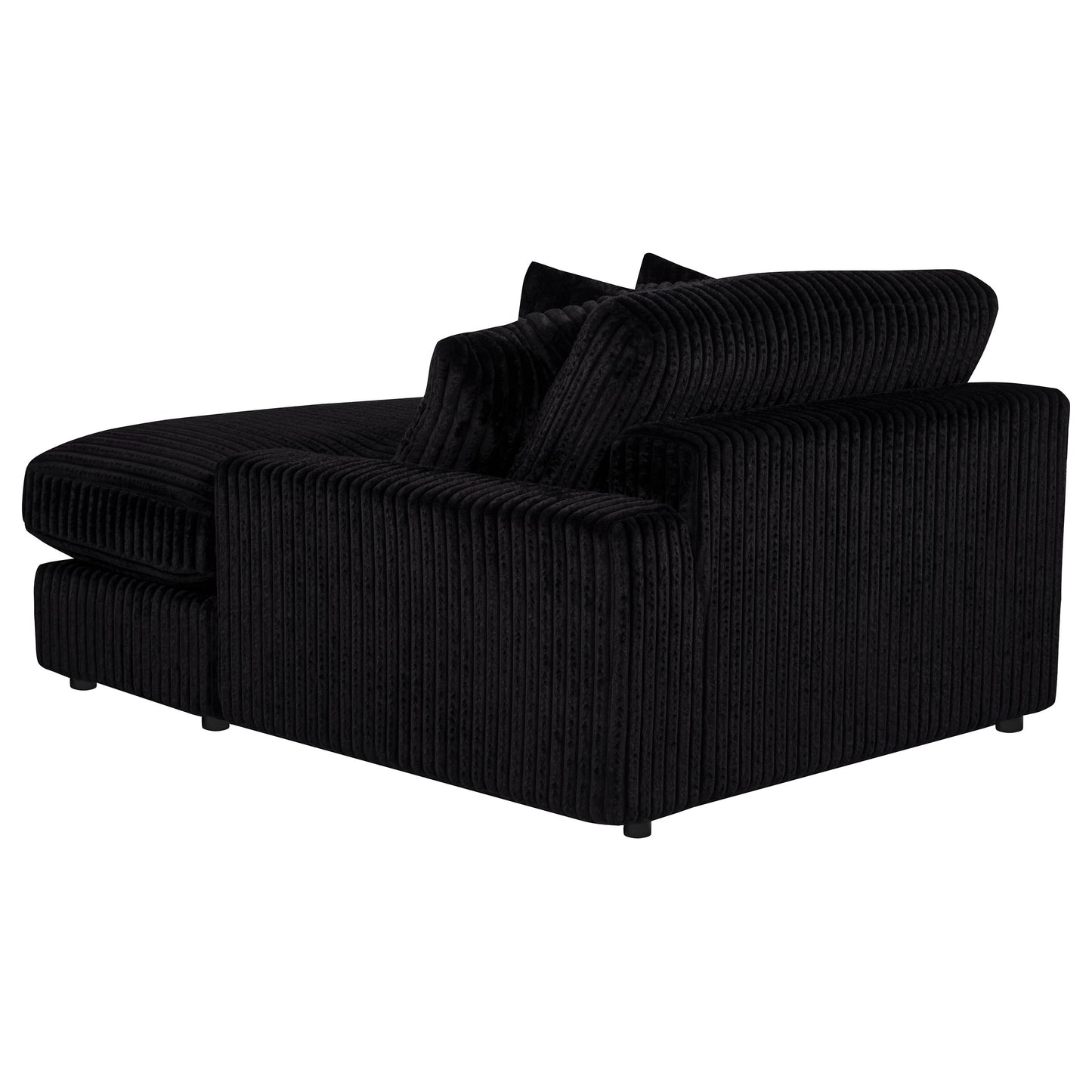 Blaine Upholstered Reversible Chaise Sectional Sofa Black 509889