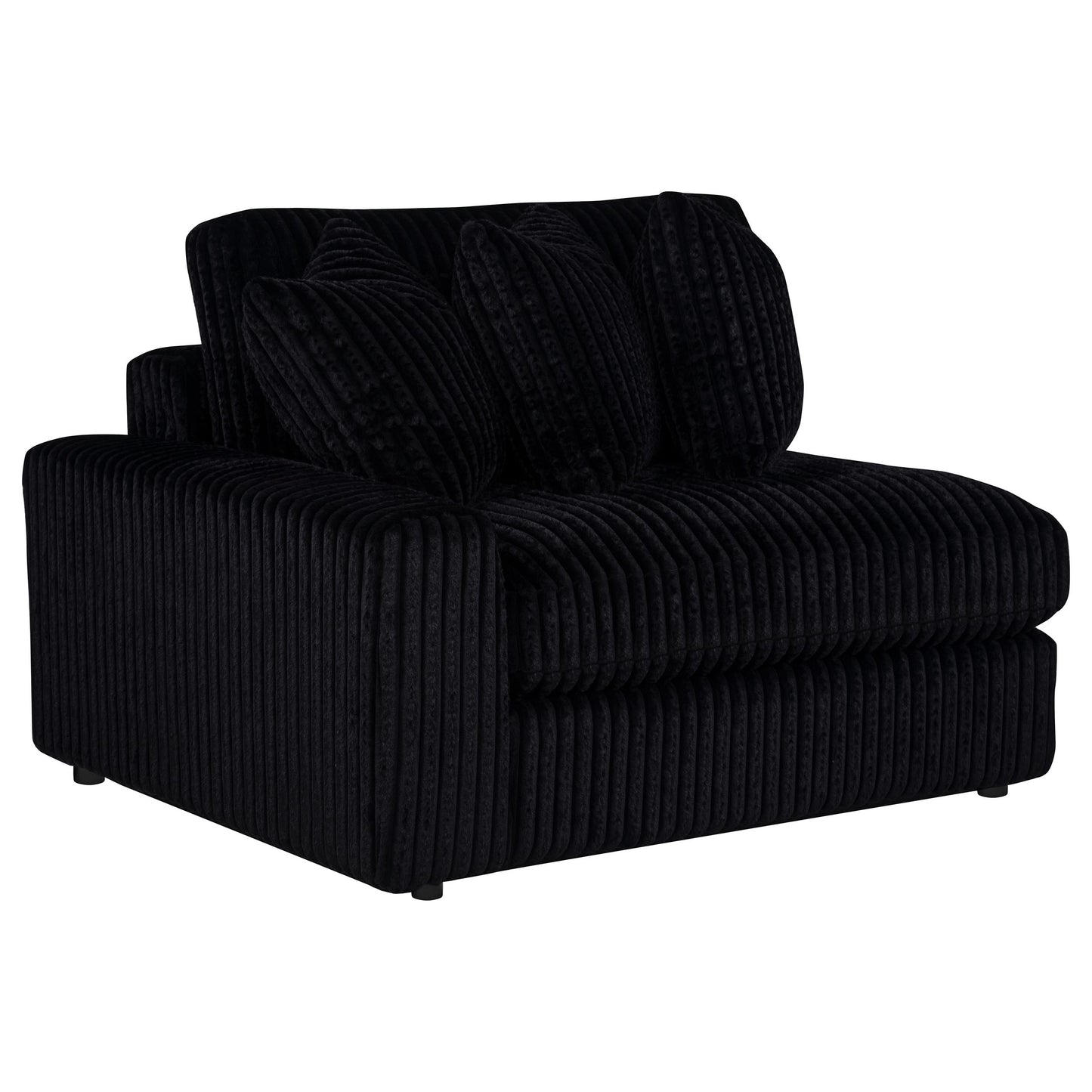 Blaine Upholstered Reversible Chaise Sectional Sofa Black 509889
