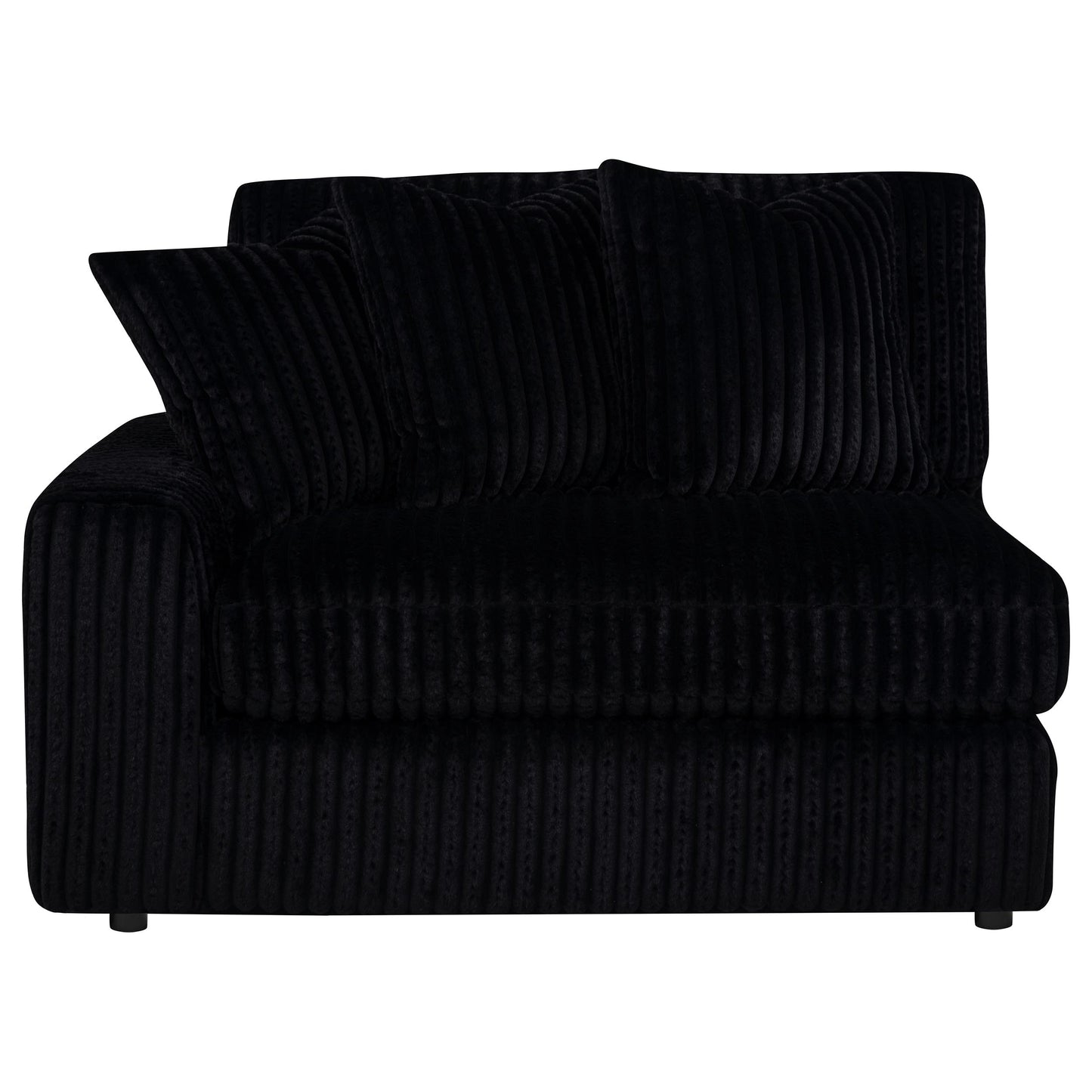 Blaine Upholstered Reversible Chaise Sectional Sofa Black 509889