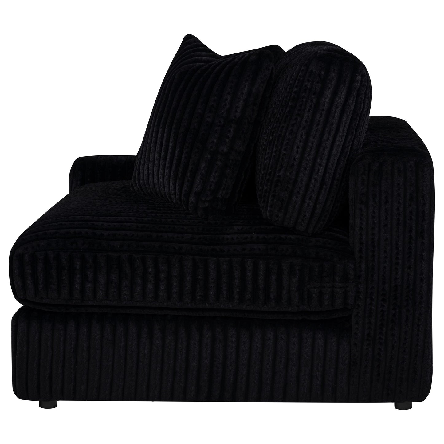 Blaine Upholstered Reversible Chaise Sectional Sofa Black 509889