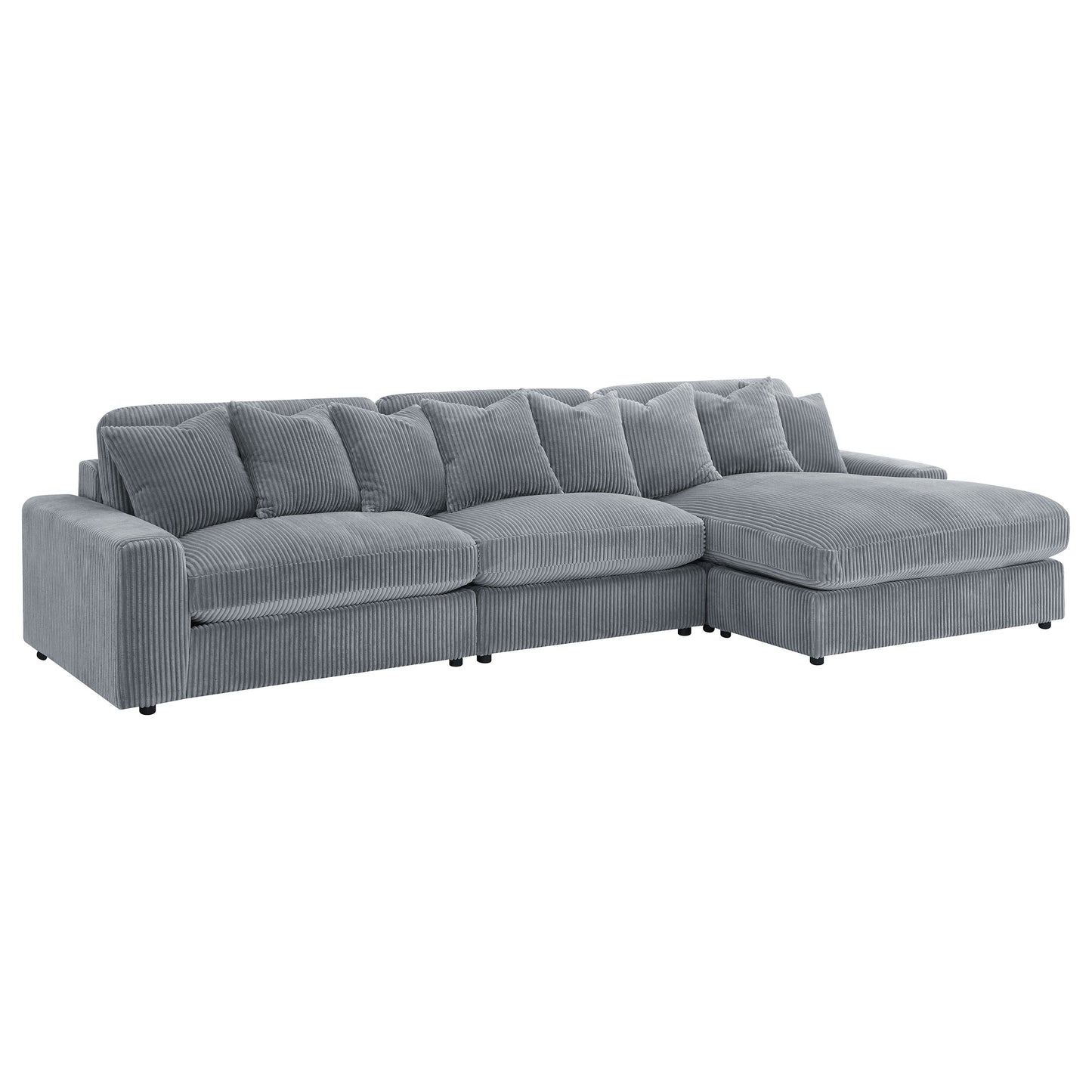 Blaine Upholstered Reversible Chaise Sectional Sofa Fog 509900-SET