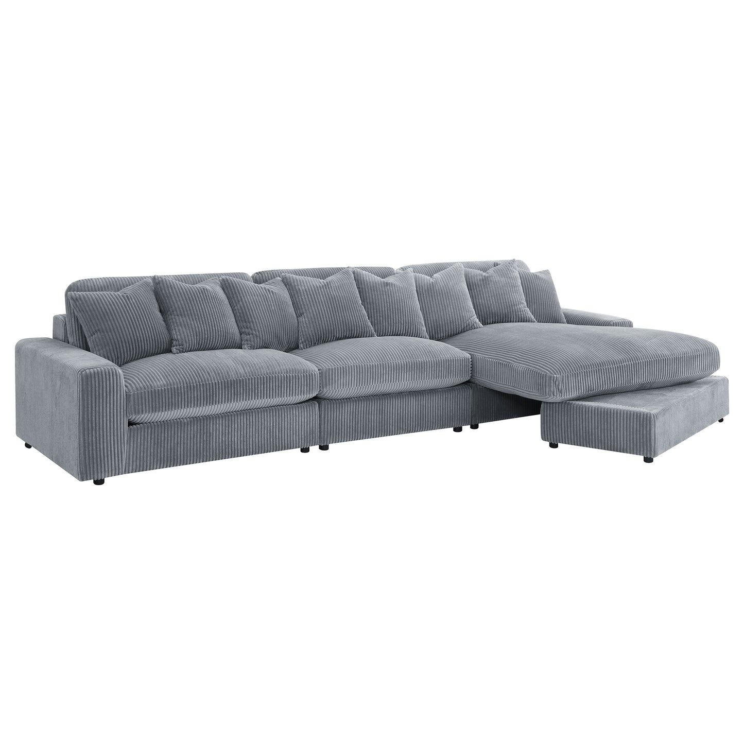 Blaine Upholstered Reversible Chaise Sectional Sofa Fog 509900-SET