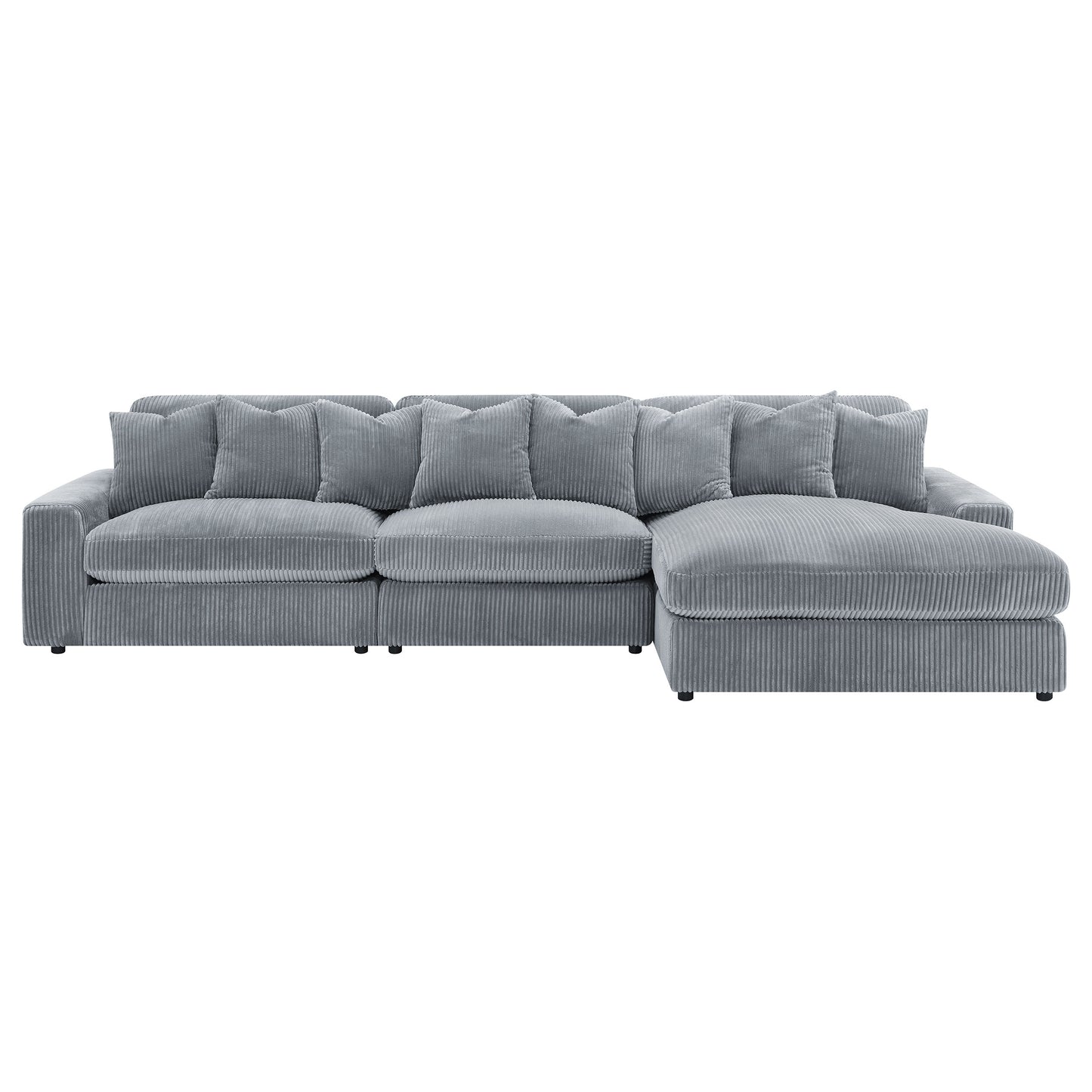 Blaine Upholstered Reversible Chaise Sectional Sofa Fog 509900-SET