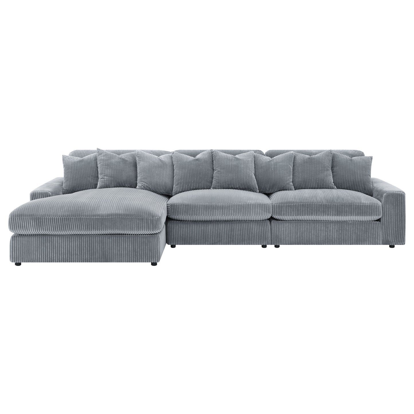 Blaine Upholstered Reversible Chaise Sectional Sofa Fog 509900-SET