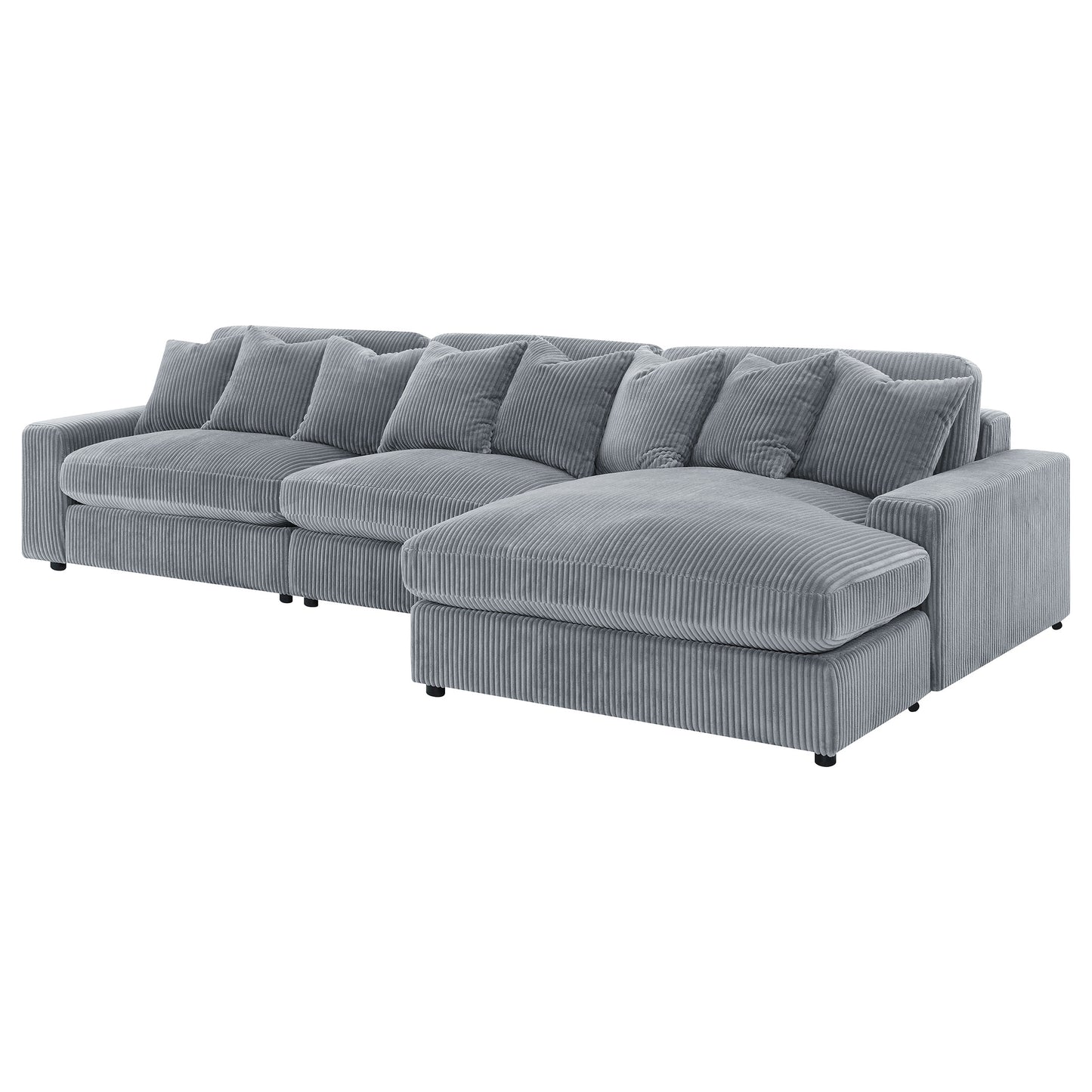 Blaine Upholstered Reversible Chaise Sectional Sofa Fog 509900-SET