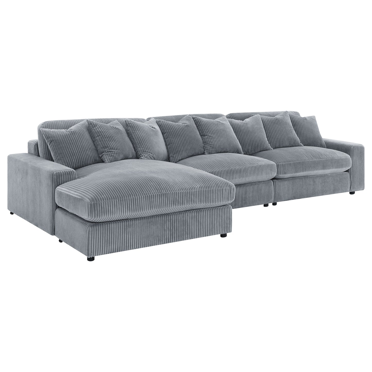 Blaine Upholstered Reversible Chaise Sectional Sofa Fog 509900-SET