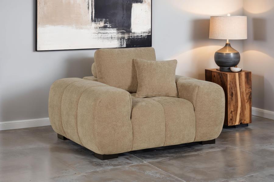 Octavia Upholstered Track Arm Accent Chair - Venini Furniture 