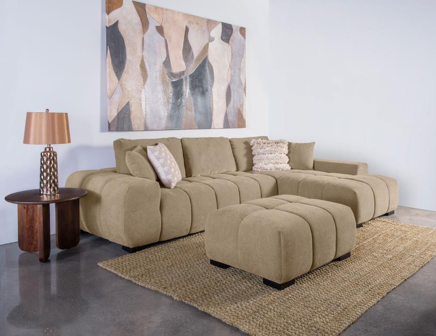 Octavia Upholstered Rectangular Ottoman - Venini Furniture 