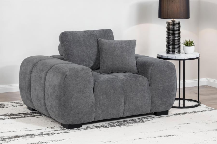 Octavia Upholstered Track Arm Accent Chair - Venini Furniture 