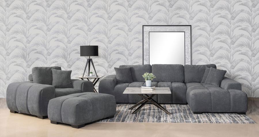 Octavia Upholstered Rectangular Ottoman - Venini Furniture 