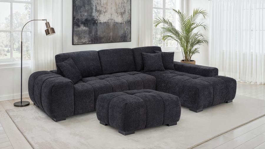 Octavia Upholstered Rectangular Ottoman - Venini Furniture 