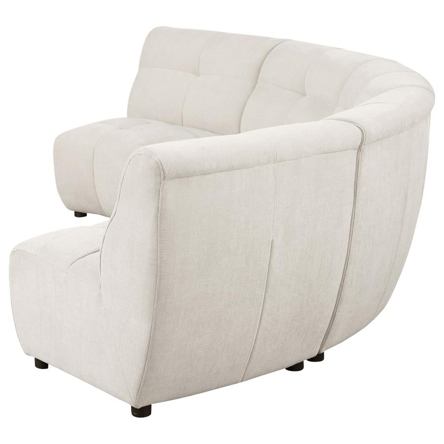 Charlotte 5 OR 8 piece Upholstered Modular Sectional Sofa Ivory - Venini Furniture 