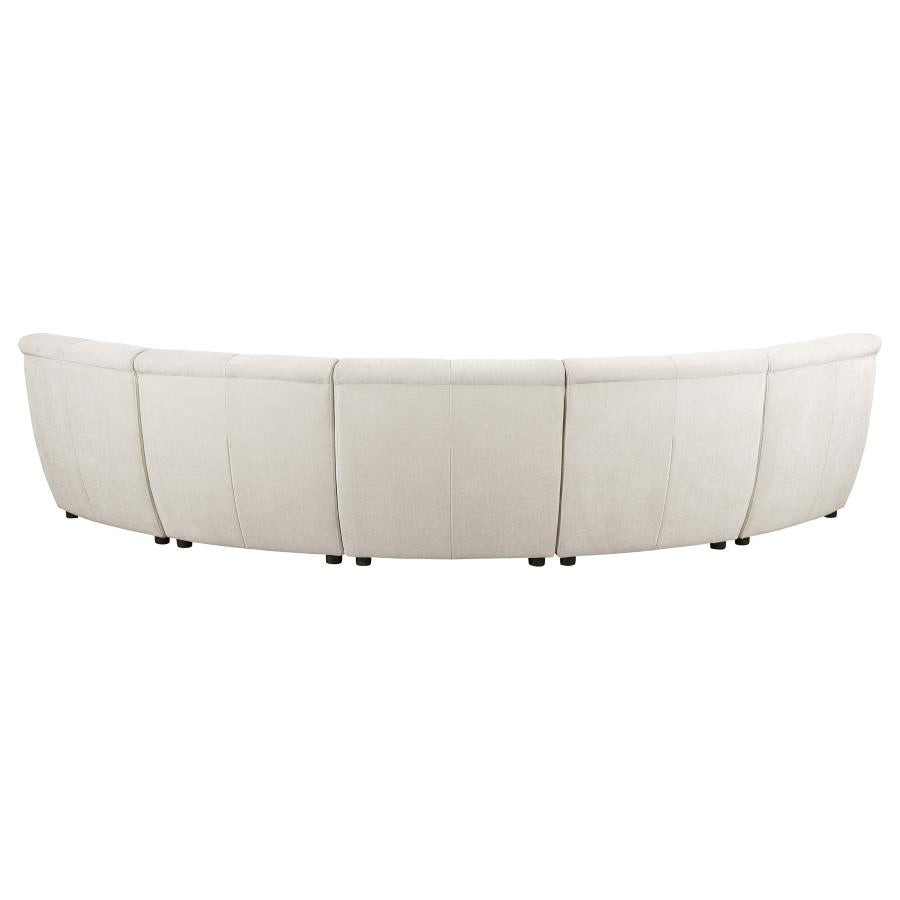 Charlotte 5 OR 8 piece Upholstered Modular Sectional Sofa Ivory - Venini Furniture 