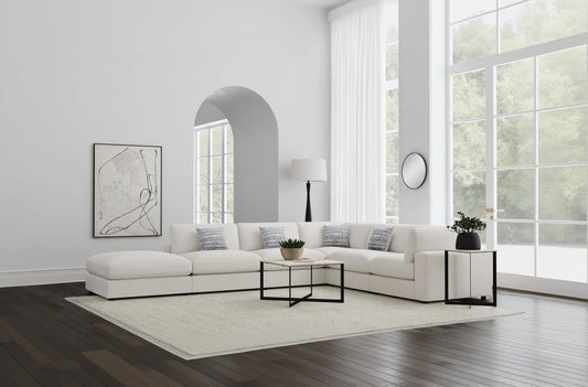 Serene 6-piece Upholstered Modular Sectional Sofa Beige	551321-SET