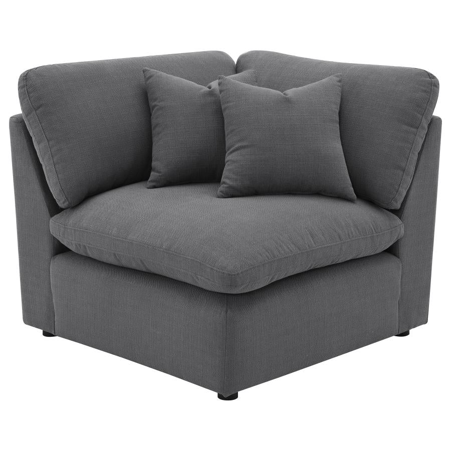 Hobson Upholstered Modular Sectional Sofa Charcoal - Venini Furniture 