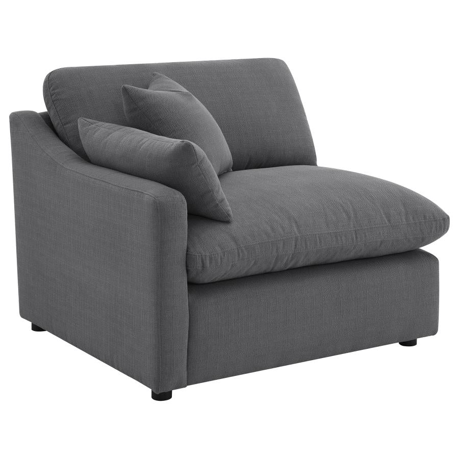 Hobson Upholstered Modular Sectional Sofa Charcoal - Venini Furniture 