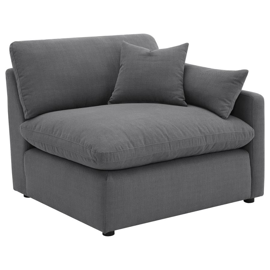Hobson Upholstered Modular Sectional Sofa Charcoal - Venini Furniture 