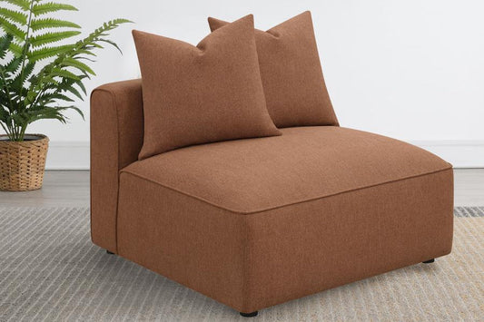 Jennifer Upholstered Armless Chair Terracotta 551591 AND Grey 551594 - Venini Furniture 