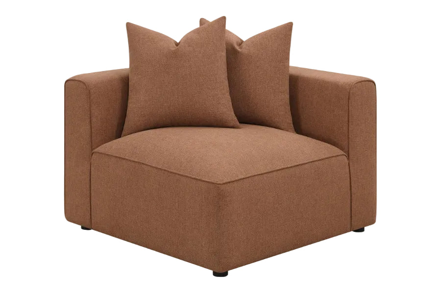 Jennifer Upholstered Corner Chair Terracotta 551592 AND Grey 551595 - Venini Furniture 