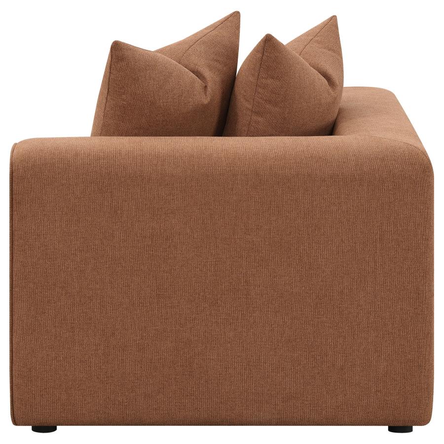 Jennifer Upholstered Corner Chair Terracotta 551592 AND Grey 551595 - Venini Furniture 