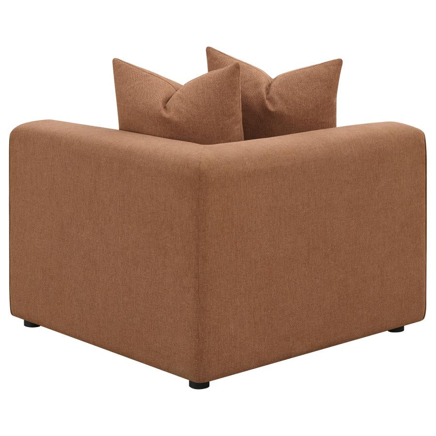 Jennifer Upholstered Corner Chair Terracotta 551592 AND Grey 551595 - Venini Furniture 