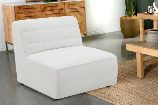 Sunny Upholstered Armless Chair Natural 551621 AND Dark Charcoal 552081 - Venini Furniture 